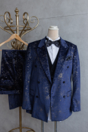 柄入りネイビー