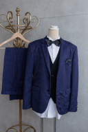 柄入りネイビー