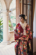 光沢と刺繍のコラボ