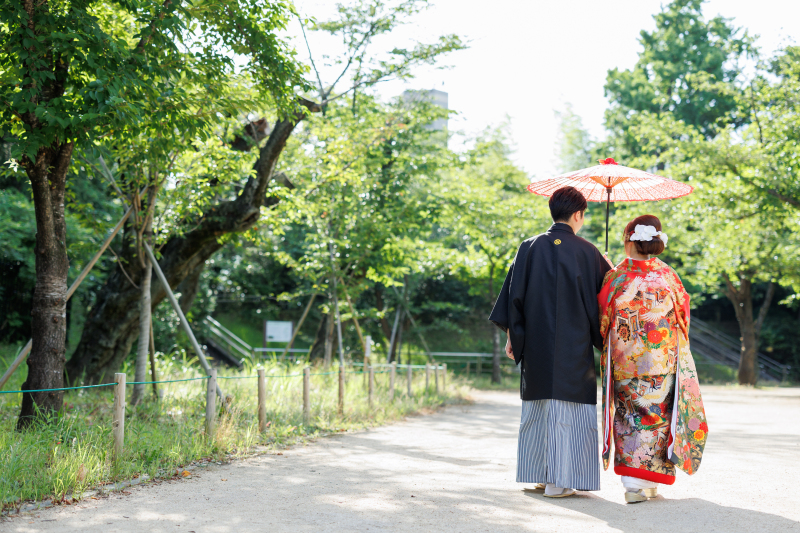 庭園内での撮影