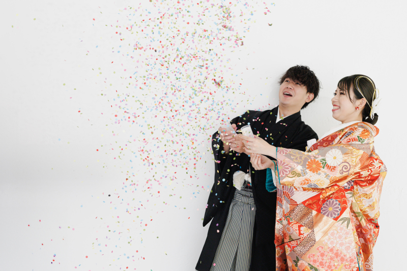 クラッカーでカラフルフォト