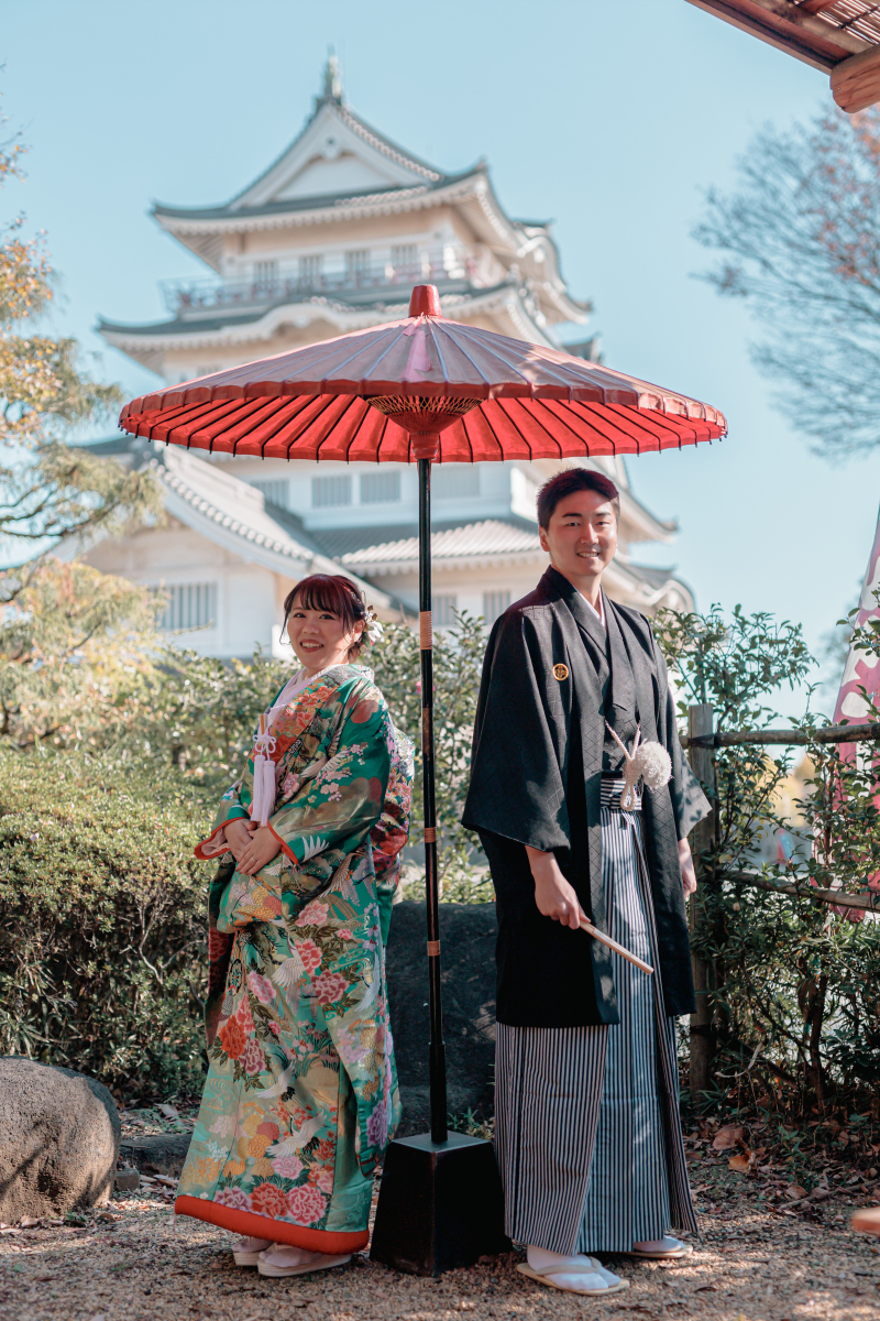 千葉城をバックに