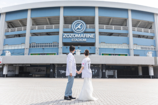 野球好きさん必見！ZOZOマリンスタジアムでフォトウエディング
