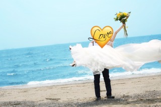 海と花畑でロケーション