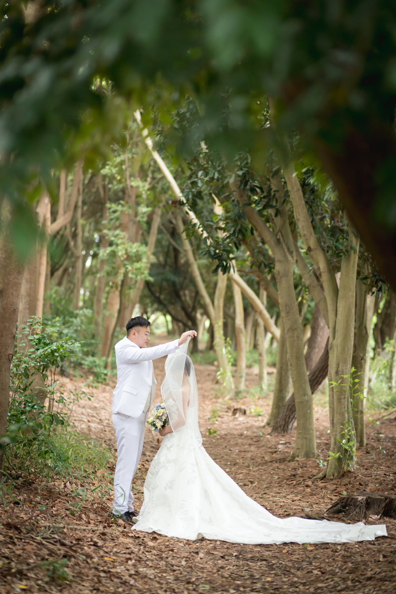 森の中のベールアップ