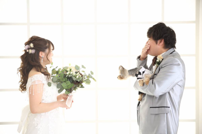 貸し切りスタジオでフォトウェディング
