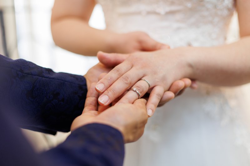 指輪交換シーン