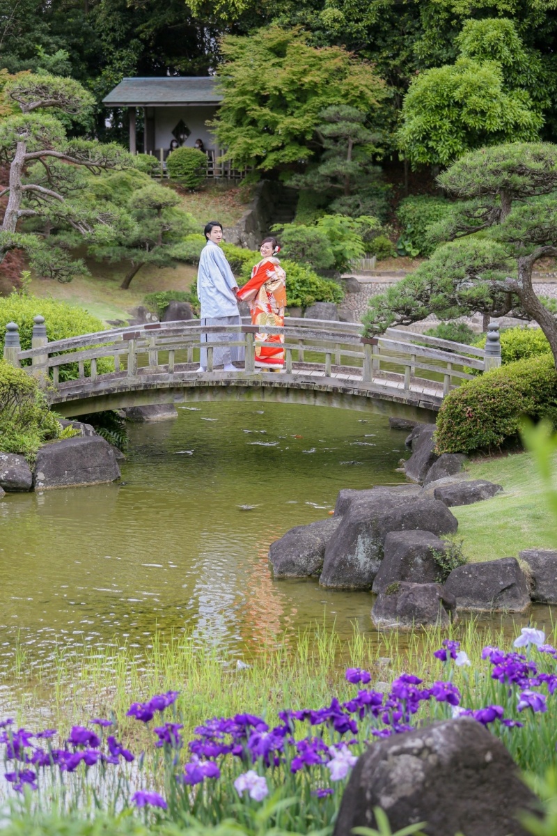 和装にお色直し