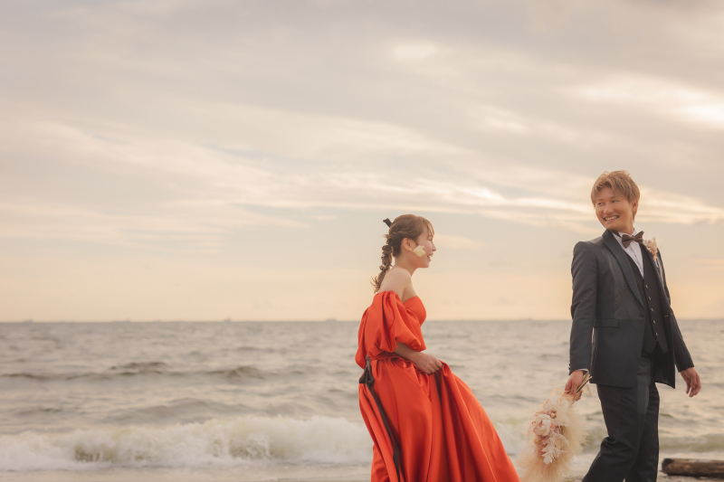 ふたりの自然な表情も