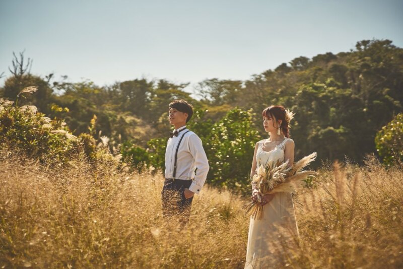 ススキ野原で…