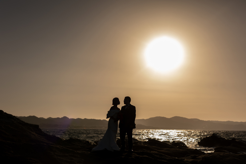 シルエット撮影も綺麗な2人