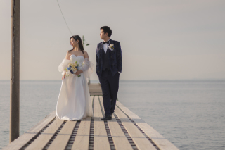 原岡桟橋で幻想的なウェディングフォトを