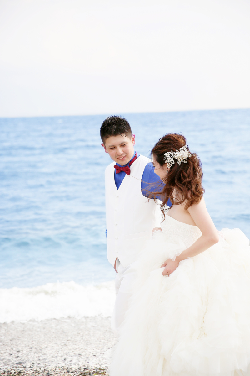 海での撮影START！