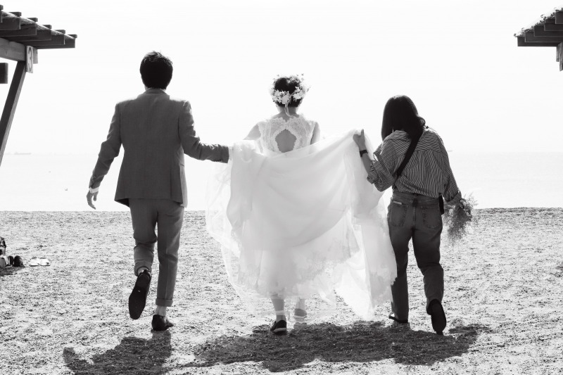 庭園の後は海へ