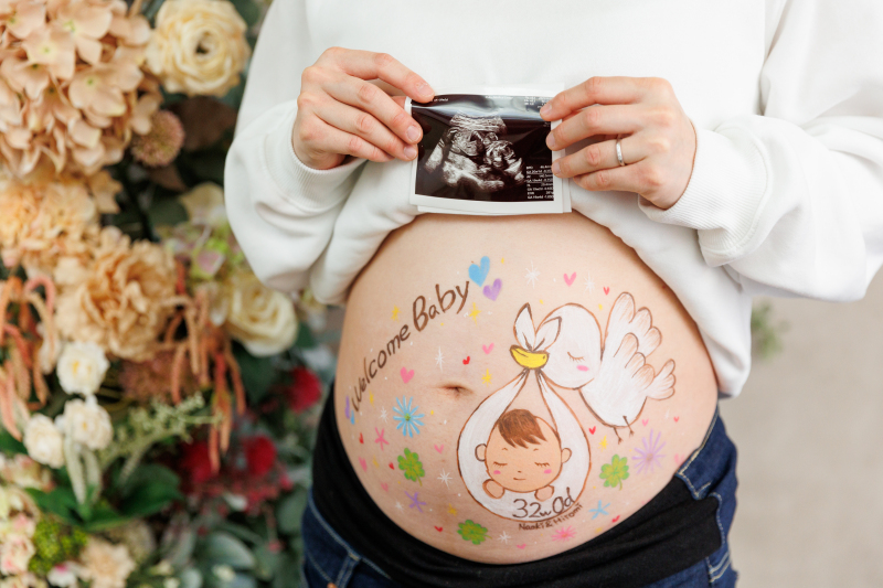 エコー写真とともに