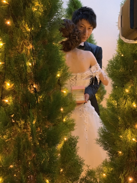 夕暮れのイルミネーション