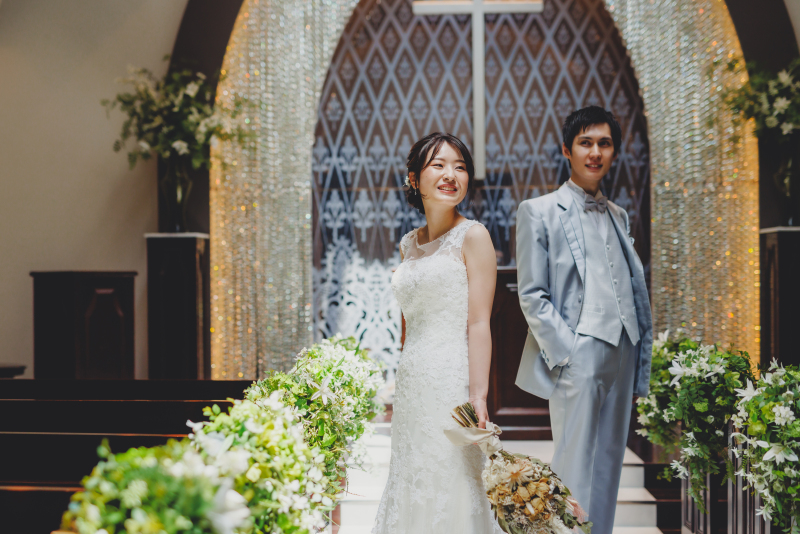 写真の中の結婚式