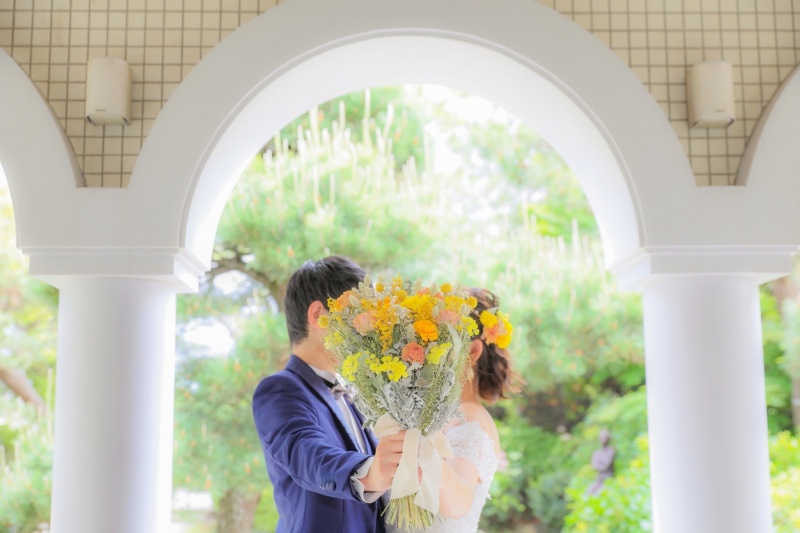 洋装衣装で撮影スタート