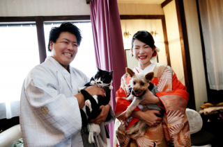 ペットと和装スタジオ