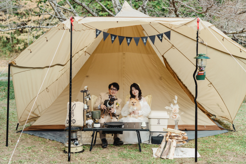 撮影場所はキャンプ場！