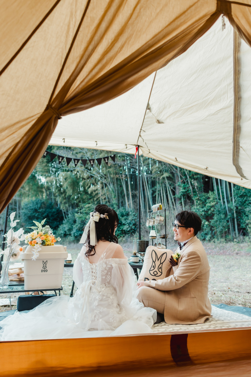 撮影はテントの中からも！