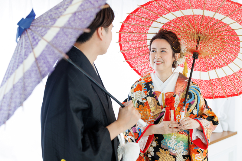 和装でわんちゃんと撮影！