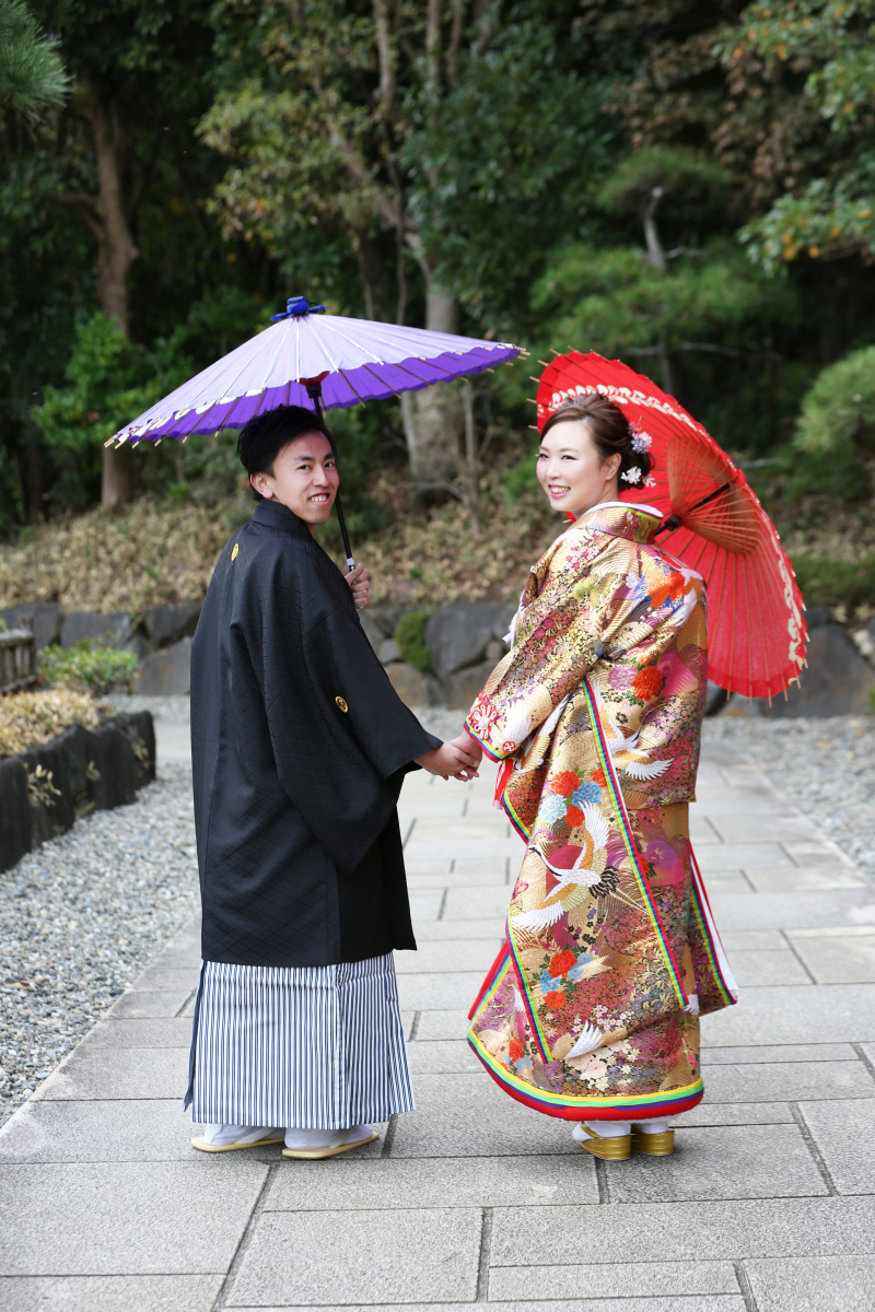 番傘を使って...♡