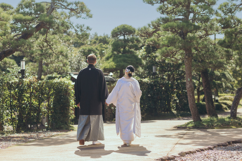 和装撮影は見浜園からスタート