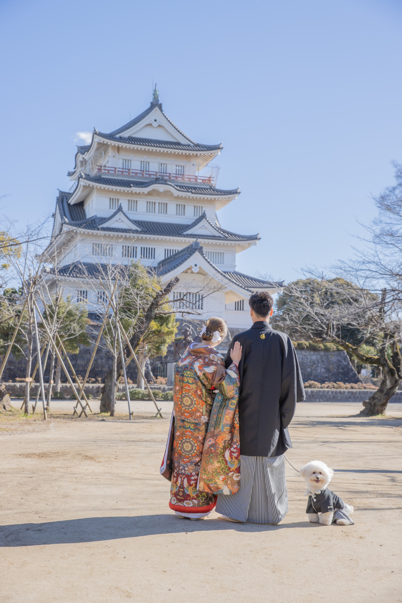 まずは和装で千葉城にて