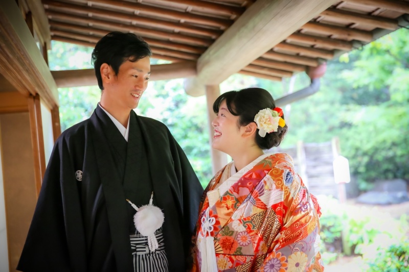 茶室での和装撮影