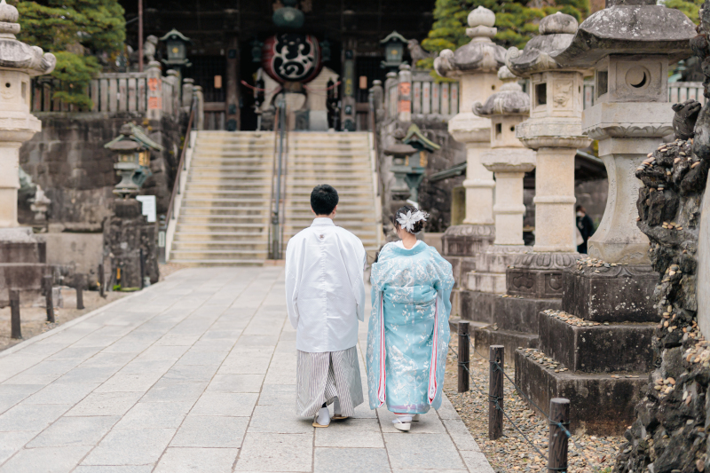 成田山新勝寺で和装フォト