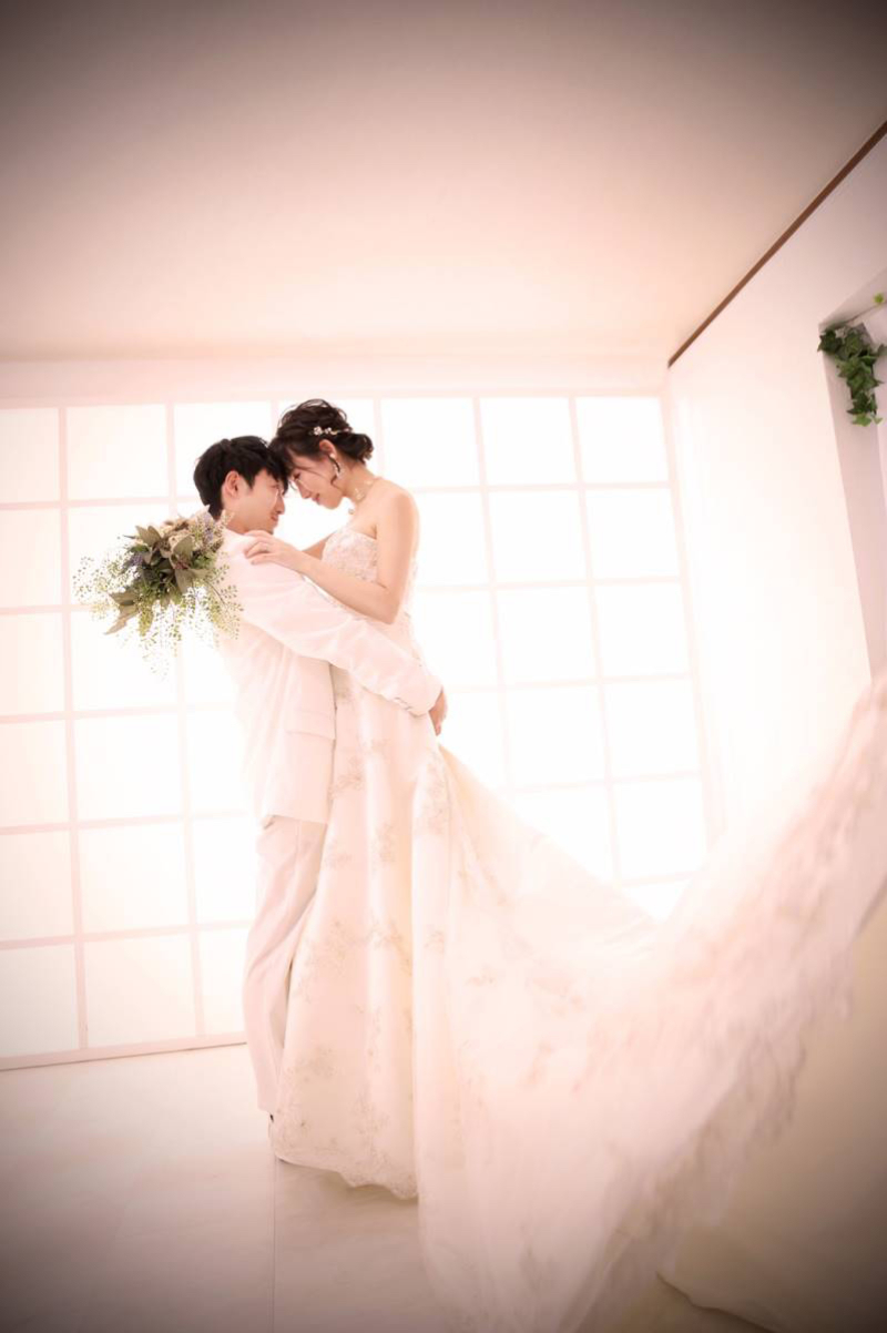 おでこをくっつけて