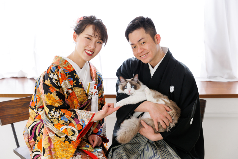 【愛犬と一緒に】和装スタジオプラン(抱っこもOK)衣装のランクアップなし