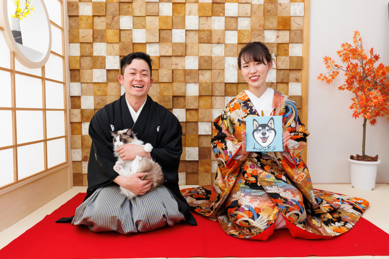 【愛犬と一緒に】和装スタジオプラン(抱っこもOK)衣装のランクアップなし