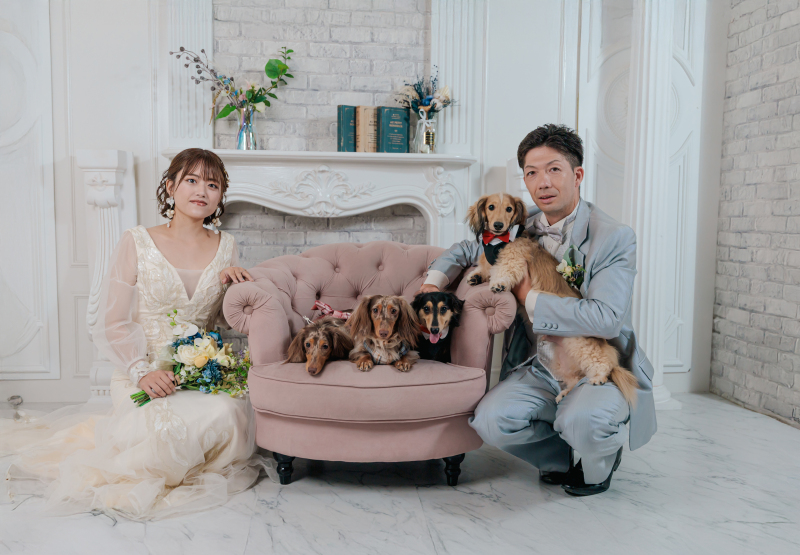 【愛犬と一緒に】洋装スタジオプラン(抱っこもOK)衣装のランクアップ