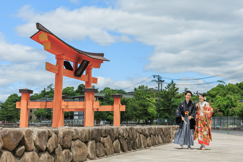 青空と緑に囲まれて