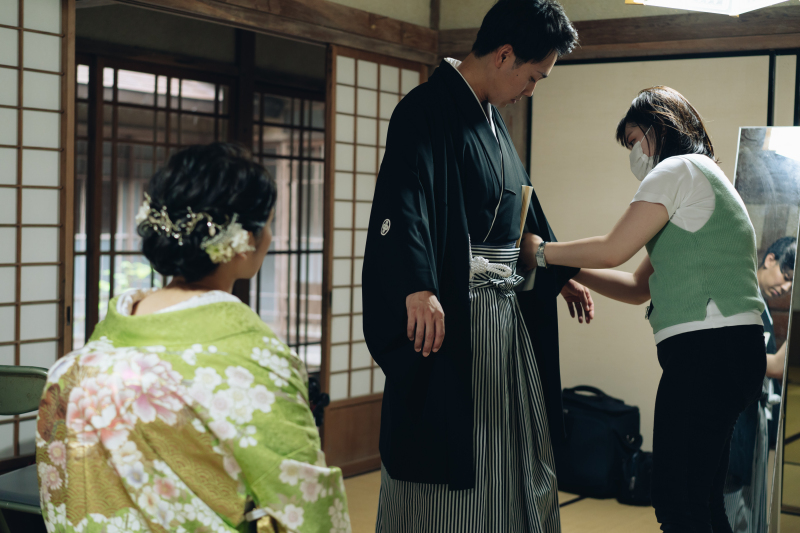 現地にてお支度