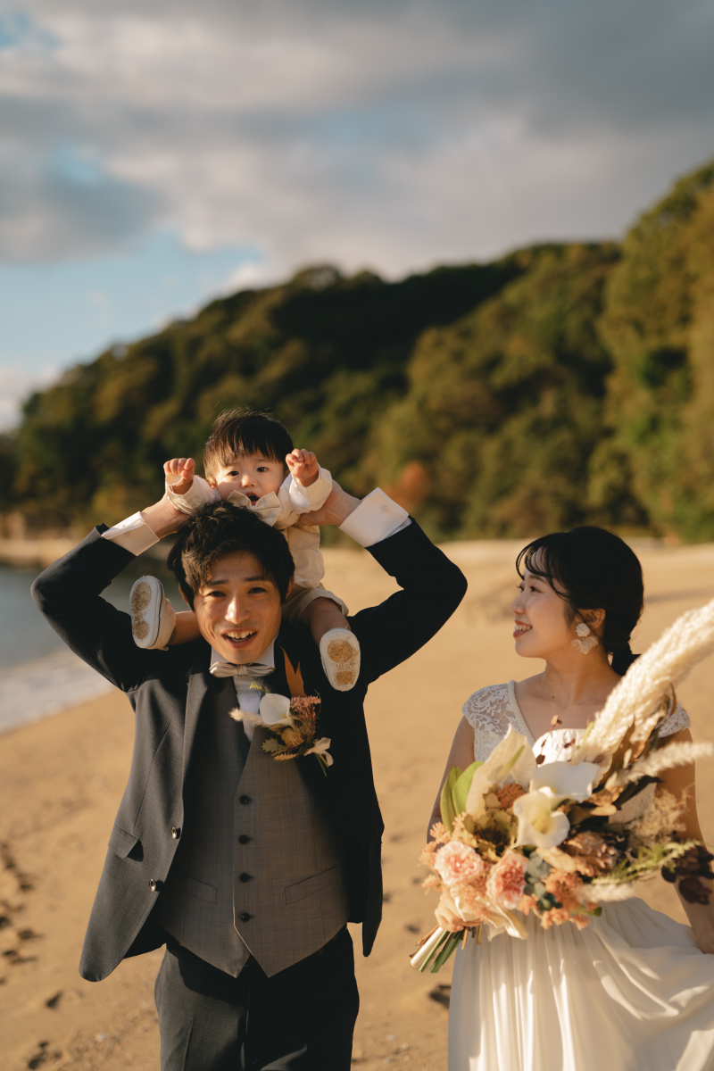 海岸沿いをみんなで