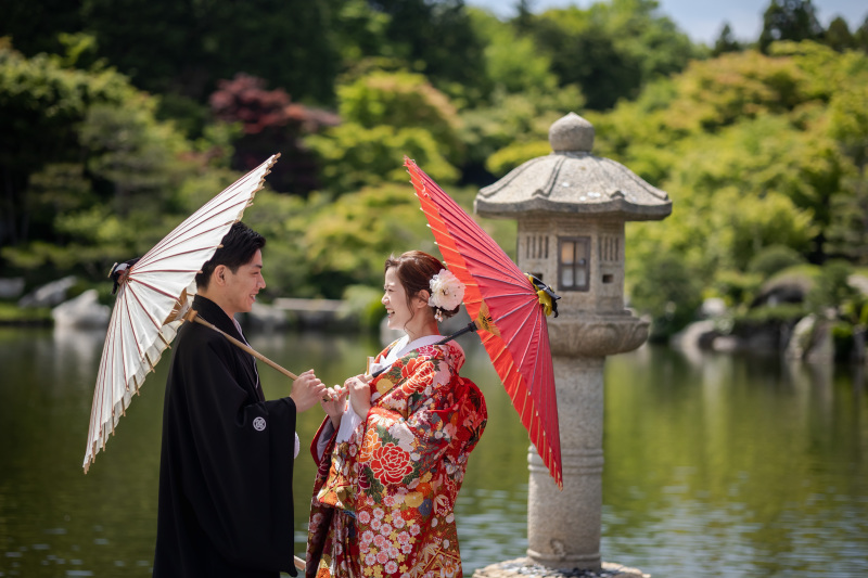 お二人で見つめ合って