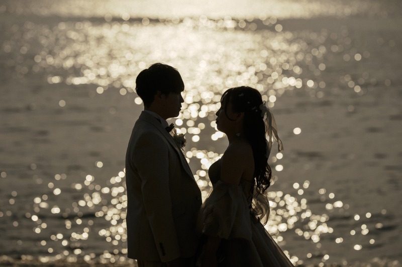 海辺のシルエット