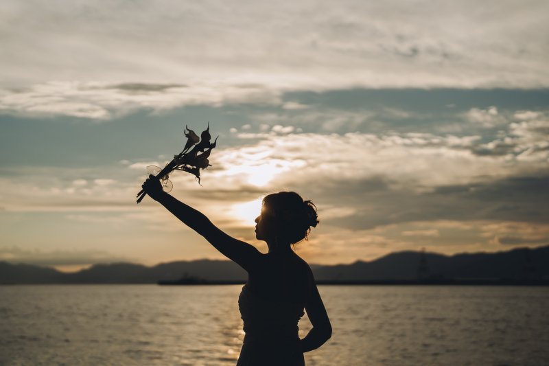 黄昏のシルエット