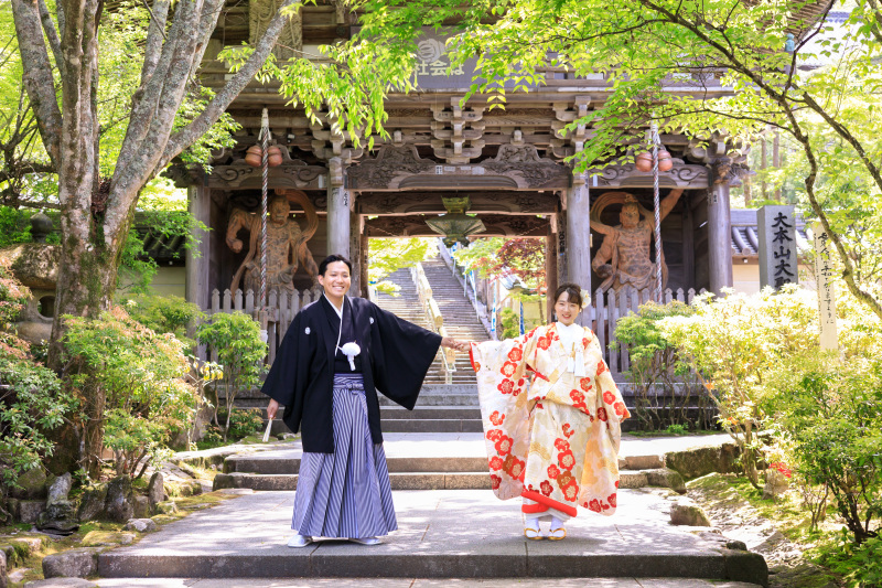 寺院周辺から撮影スタート!