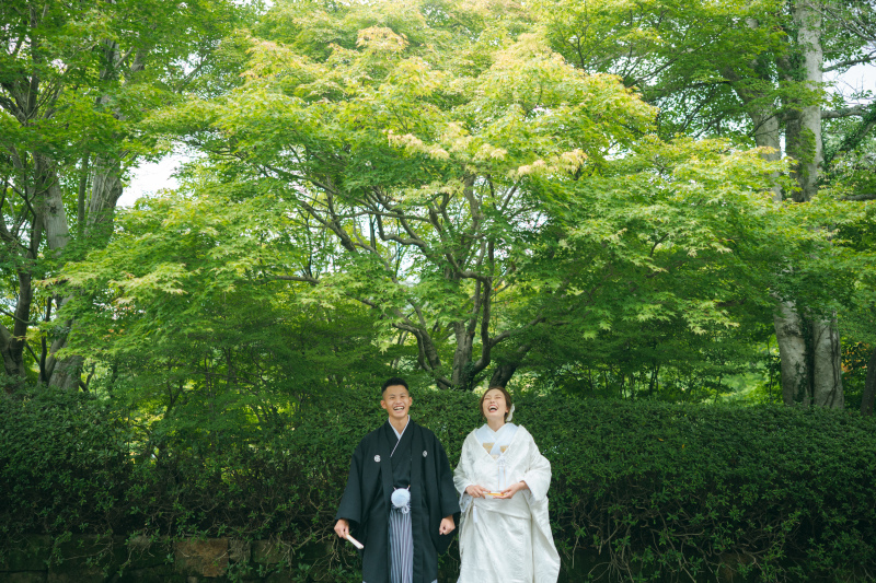 三景園で撮影スタート