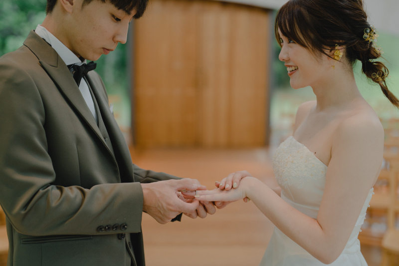 どきどきの指輪交換