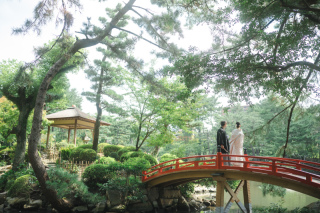 日本庭園で緑を感じて