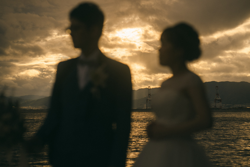 夕焼けと一緒に