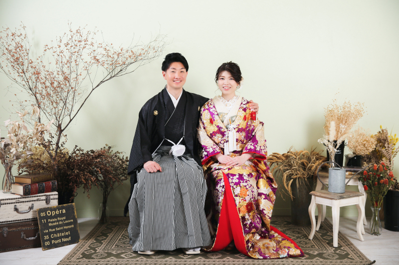 ドライフラワーと一緒に