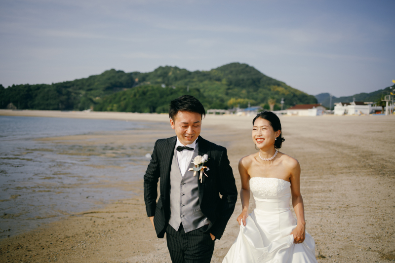 【しまたび】瀬戸内海の島々を巡る半日フォトツアー(全データ込+高級アルバム付+衣装ランクアップ3万円込)