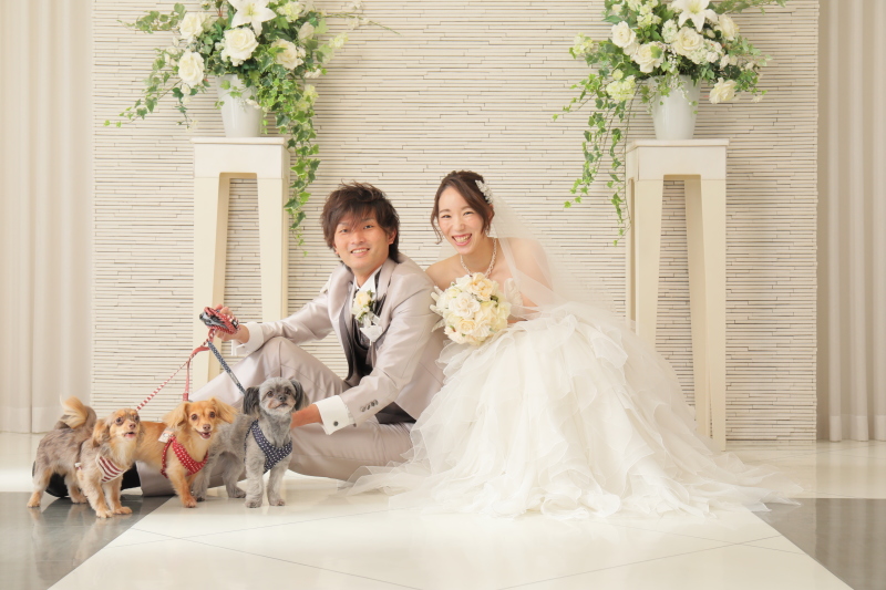 ワンちゃんと一緒にフォトウエディング！
