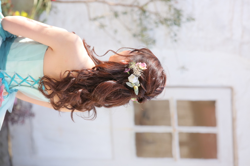 髪型も編み上げも…♡